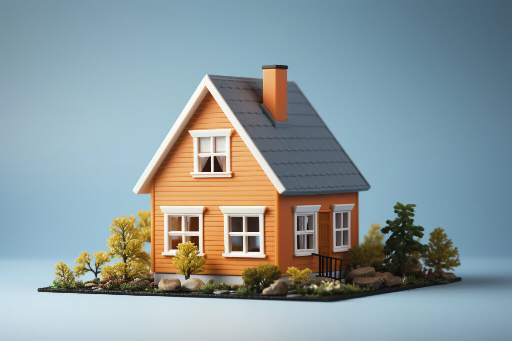 3D house model showcasing modern architecture by the best real estate developers in Hyderabad