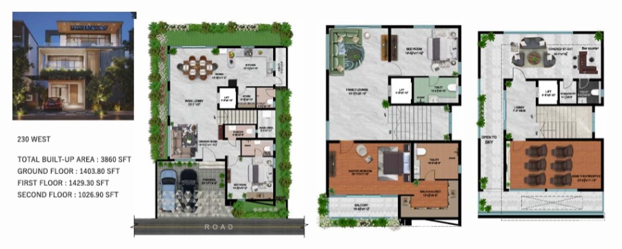 230 sq yards independent villa floor plan Bandlaguda Hyderabad